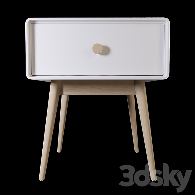 Bedside table La Redoute Jimi 3DS Max Model - thumbnail 2