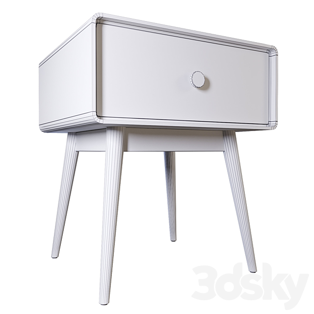 Bedside table La Redoute Jimi 3DS Max Model - thumbnail 3