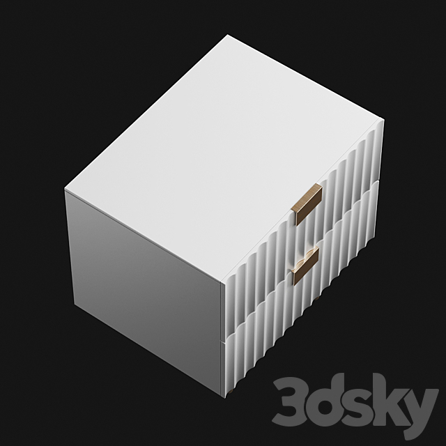 bedside table LaLume 3DS Max Model - thumbnail 2