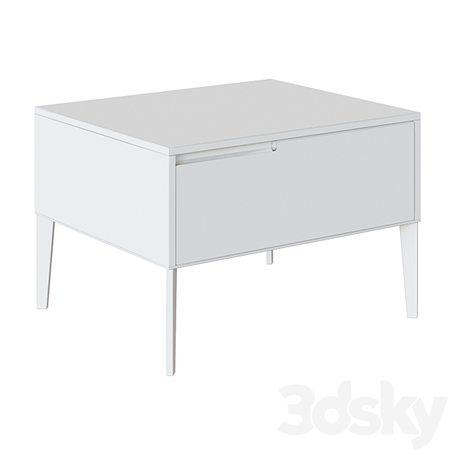 Bedside table left K193-L 3DS Max Model - thumbnail 2