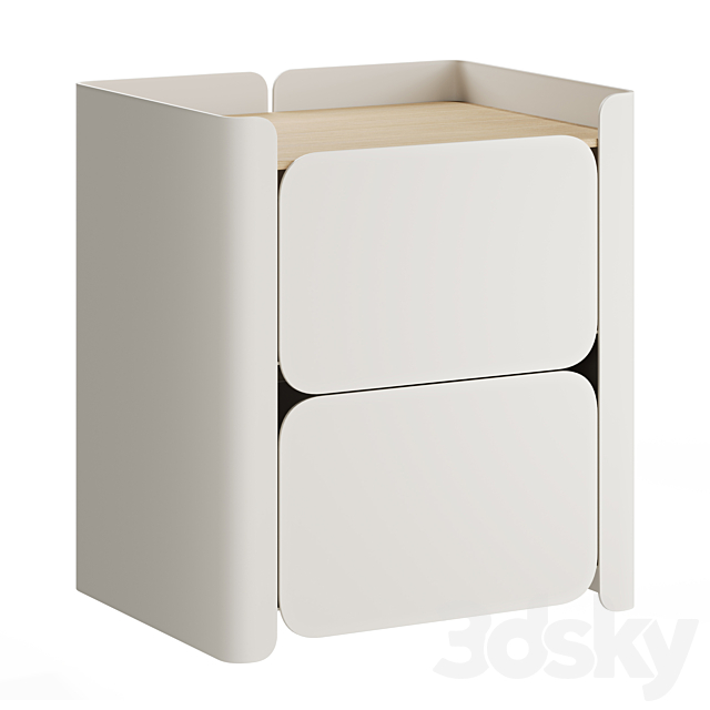 Bedside table Lirio by Hiro 3ds Max - thumbnail 1