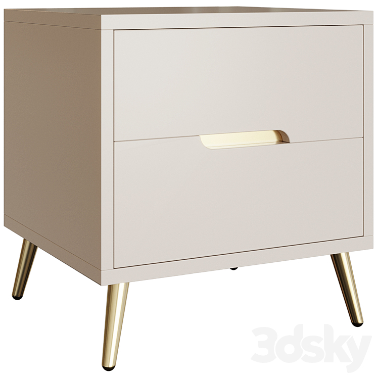 Bedside table Lyonel 3DS Max Model - thumbnail 1