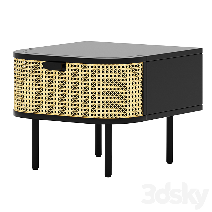 Bedside table Male 3DS Max Model - thumbnail 1