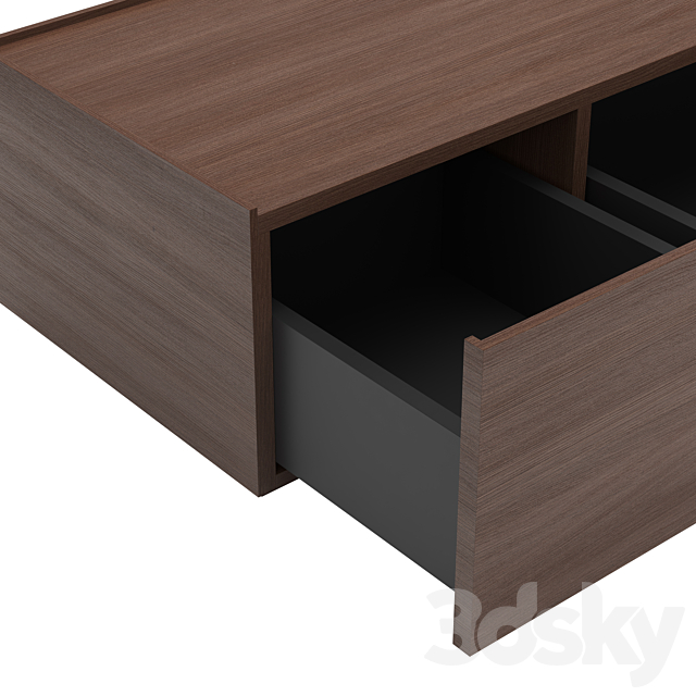 Bedside table Minimalista from Palo Nero 3DS Max Model - thumbnail 4