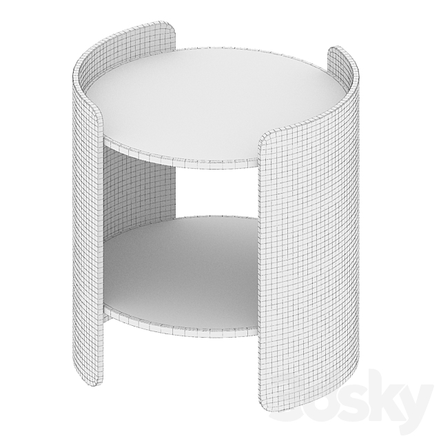 bedside table Pedrali 3DS Max Model - thumbnail 3