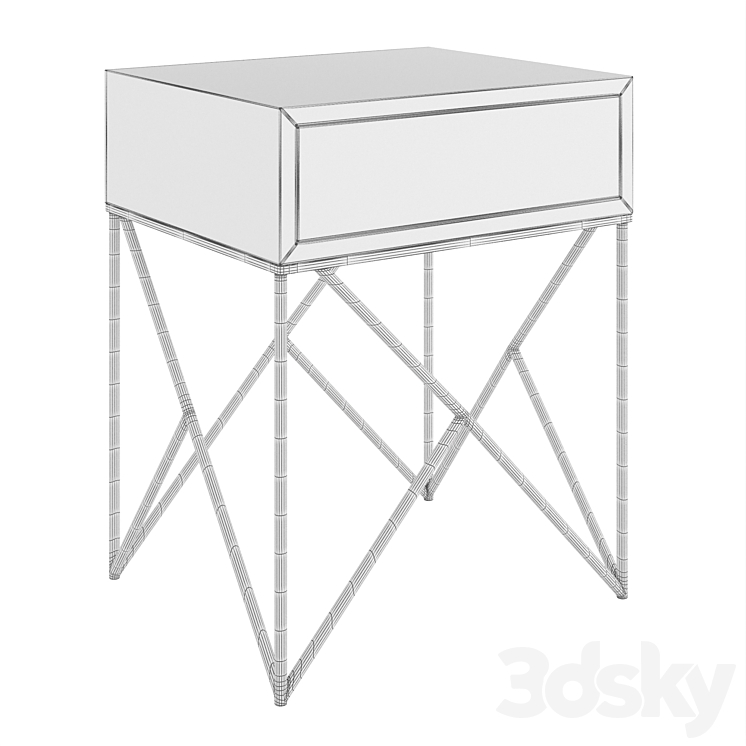 Bedside table Prince 3DS Max - thumbnail 2