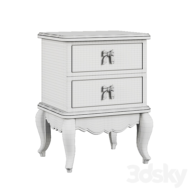 Bedside table Princess Angelicroom PR-13 3DS Max - thumbnail 2