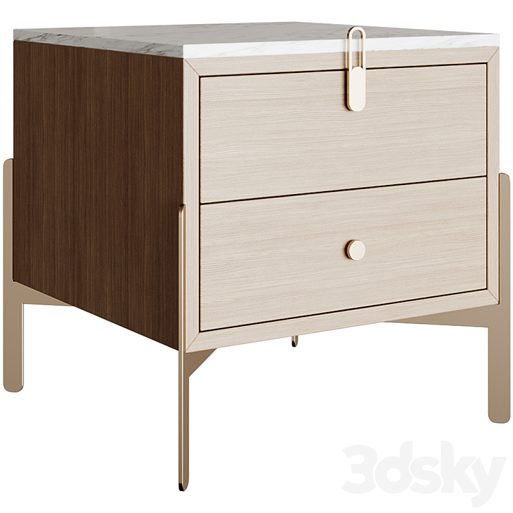 Bedside table ROLF BENZ 914 3DS Max Model - thumbnail 1