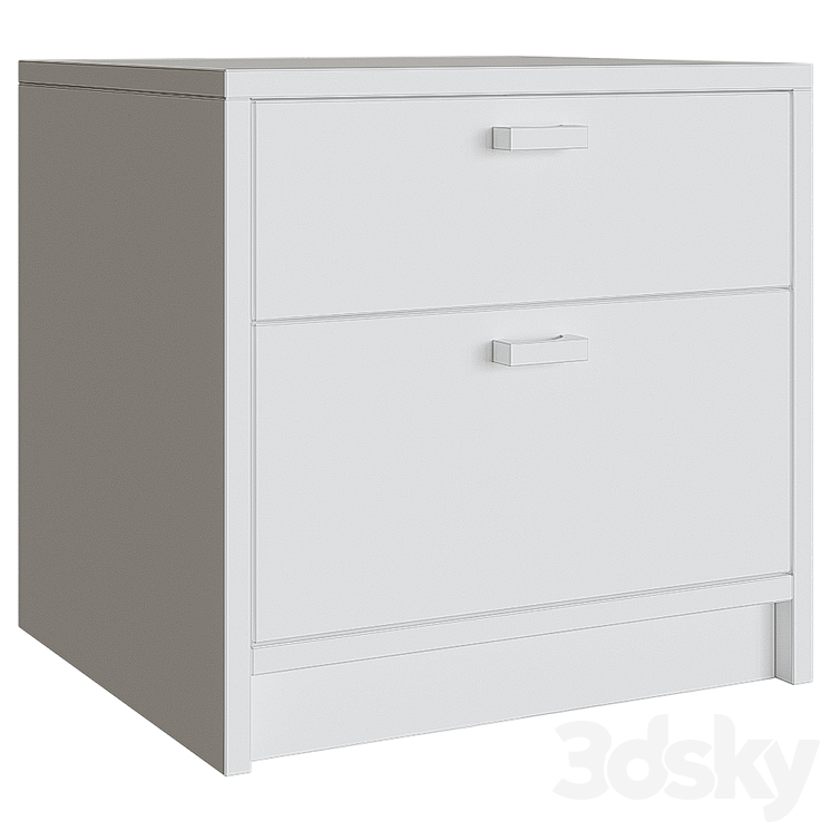 Bedside table SCANDICA Vendela 3DS Max - thumbnail 2