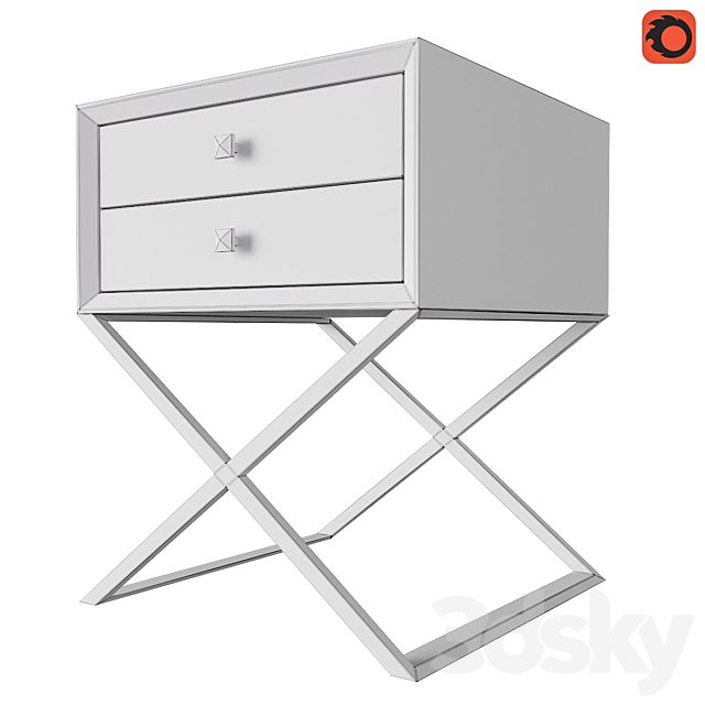 Bedside table TAAVI 3DS Max Model - thumbnail 3