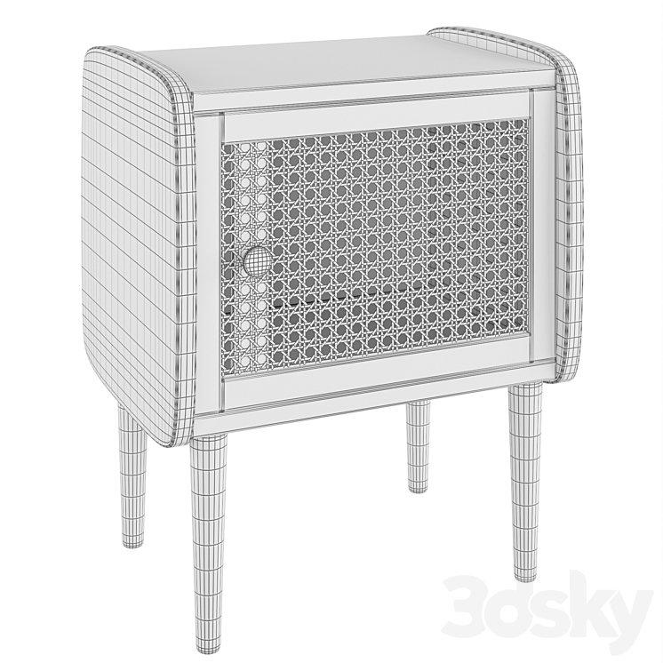 Bedside table Tempa 3DS Max Model - thumbnail 2