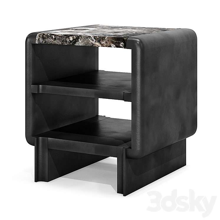 Bedside table \/ Thierry Lemaire – So Black 3DS Max Model - thumbnail 1