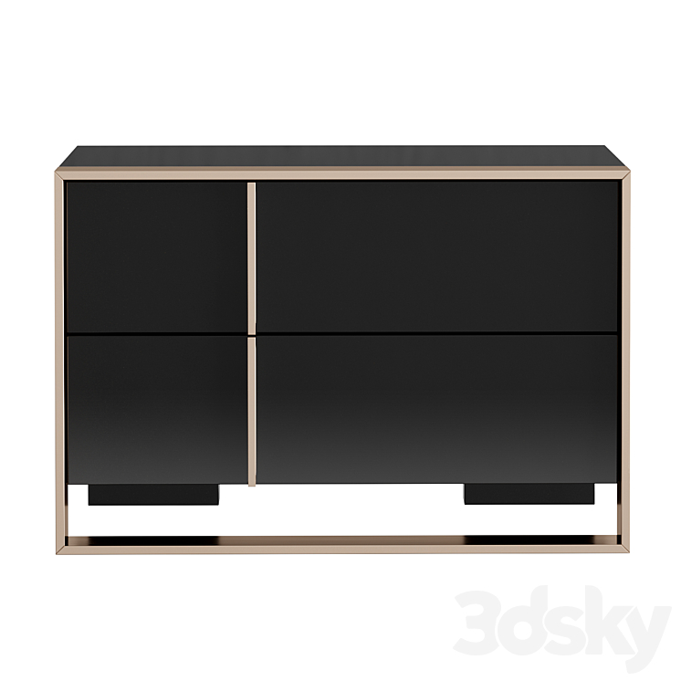 Bedside table VIG Nova Domus Cartier Nightstand Modern 3DS Max - thumbnail 2