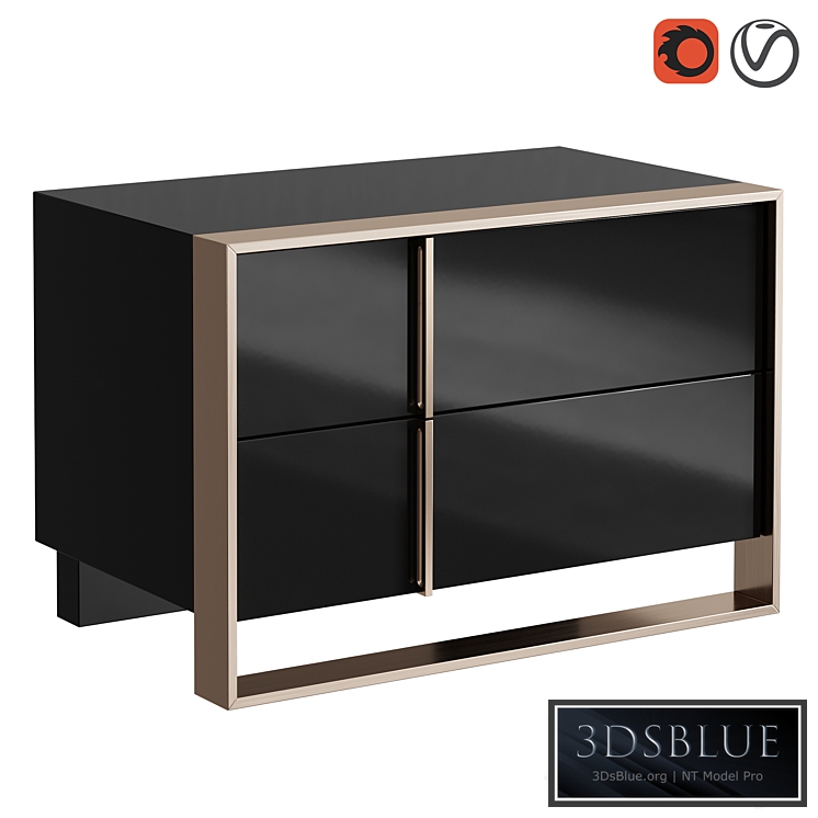 Bedside table VIG Nova Domus Cartier Nightstand Modern 3DS Max - thumbnail 3