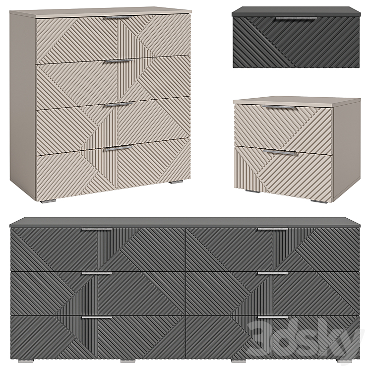 Bedside tables \/ Chests Shelton from divan.ru 3DS Max - thumbnail 1