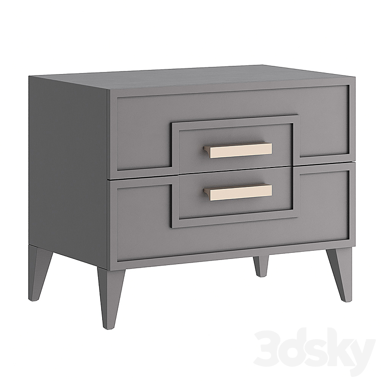 Benson bedside table 3DS Max Model - thumbnail 1