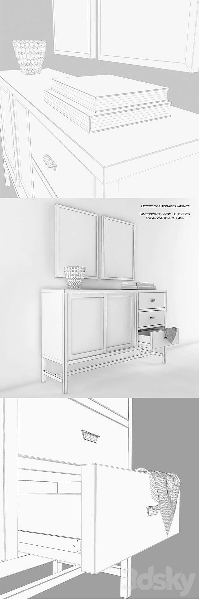 Berkeley Storage Cabinet 3DSMax File - thumbnail 3