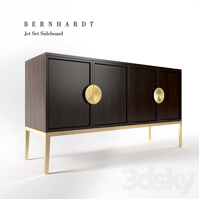 Bernhardt _ Jet Set Sidboard 3DS Max Model - thumbnail 2