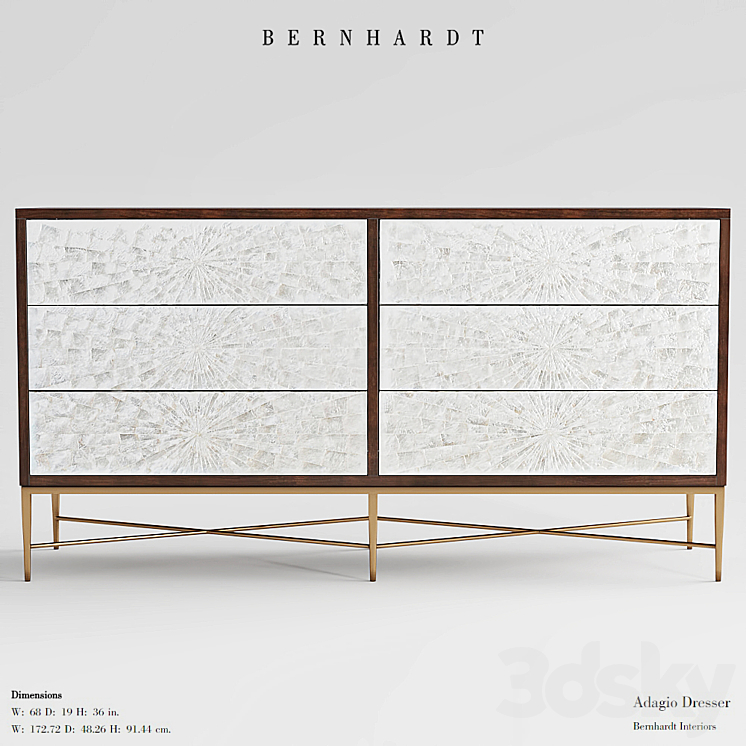 Bernhardt Adagio Dresser 3DS Max - thumbnail 1