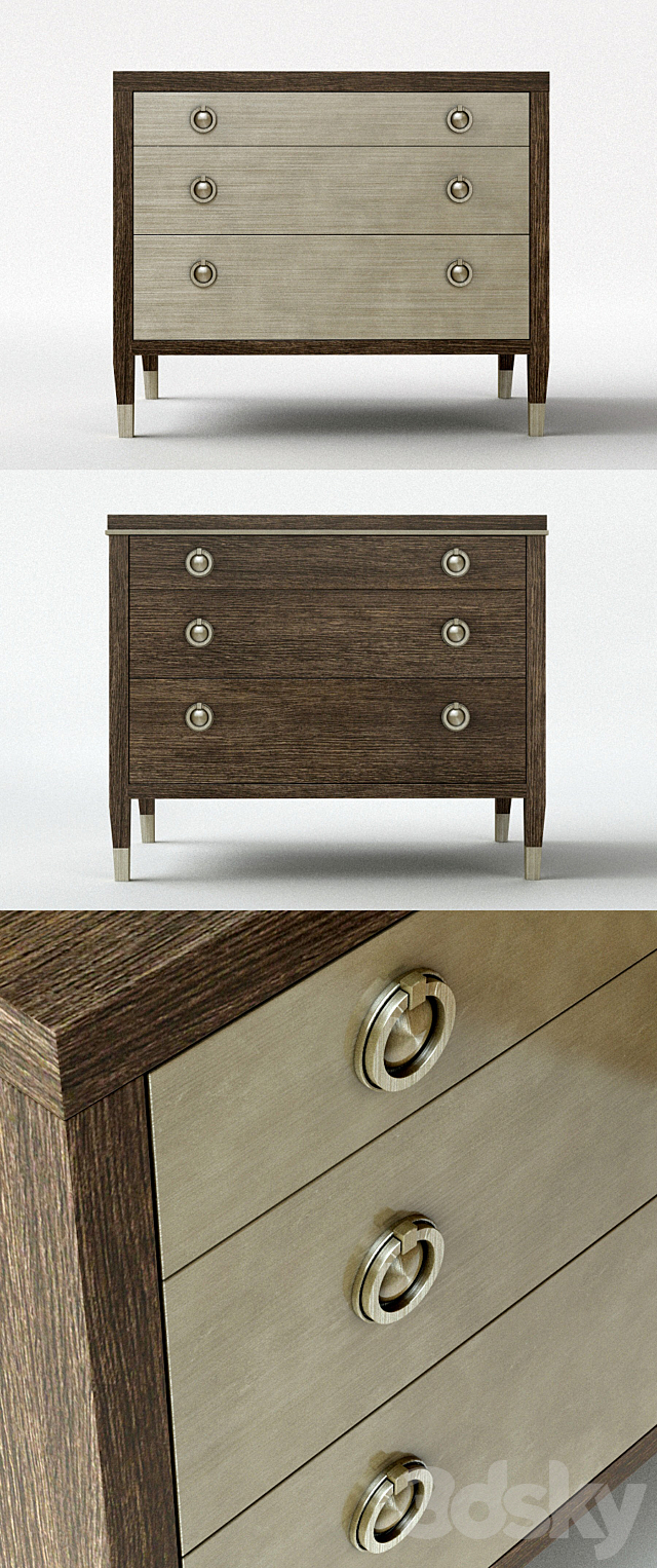 Bernhardt Clarendon Nightstand 3DS Max Model - thumbnail 2