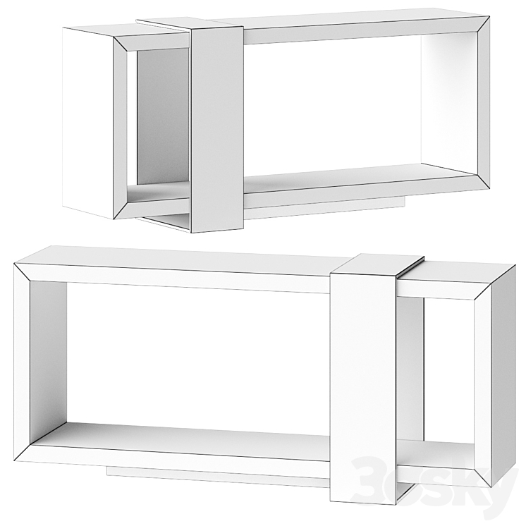 BERNHARDT Linea Console Table 3DS Max Model - thumbnail 2