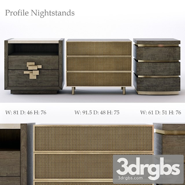 Bernhardt profile nightstand 2 3dsmax Download - thumbnail 1