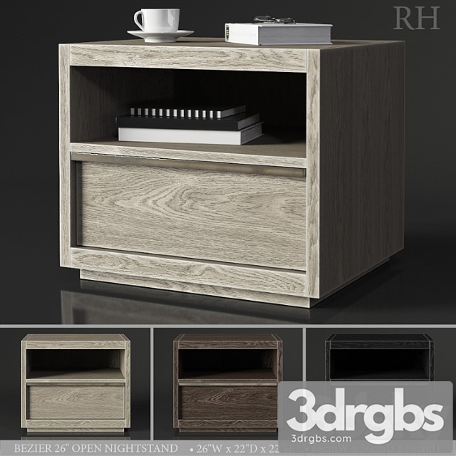 Bezier 26in Open Nightstand 3dsmax Download - thumbnail 1