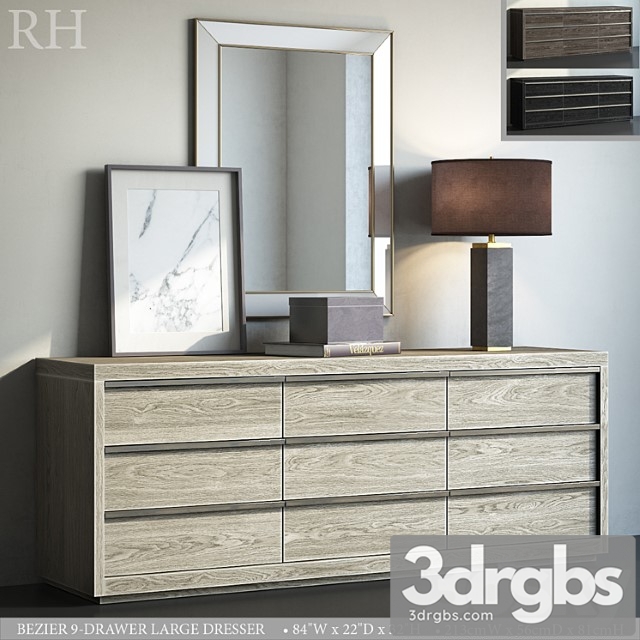 Bezier 9-drawer large dresser - thumbnail 1