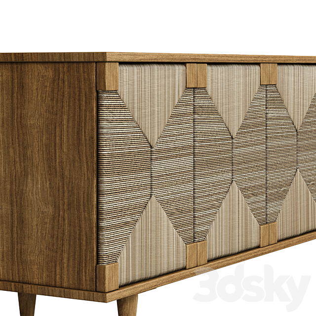 BHATTI 4 DOOR TEAK SIDEBOARD 3ds Max - thumbnail 2