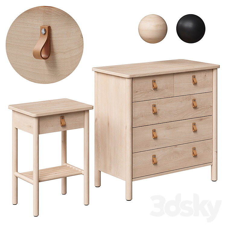 BJÖRKSNÄS \/ BJORKSNAS Cabinet and chest of drawers IKEA 3DS Max - thumbnail 1