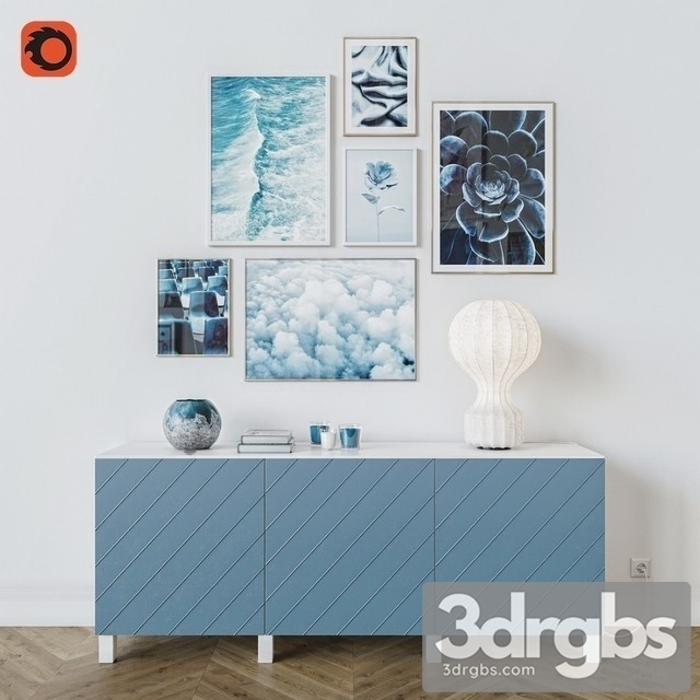 Blue Sideboard 3dsmax Download - thumbnail 1