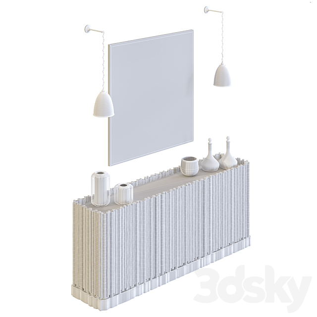 Boca Do Lobo – Symphony Sideboard with decoration 3DSMax File - thumbnail 3