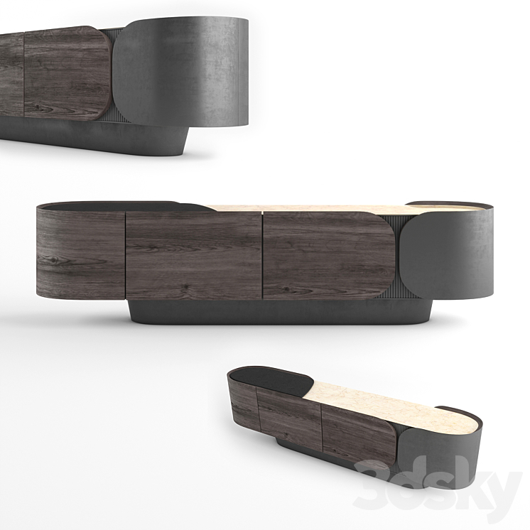 Bojy Low Console 3DS Max Model - thumbnail 1