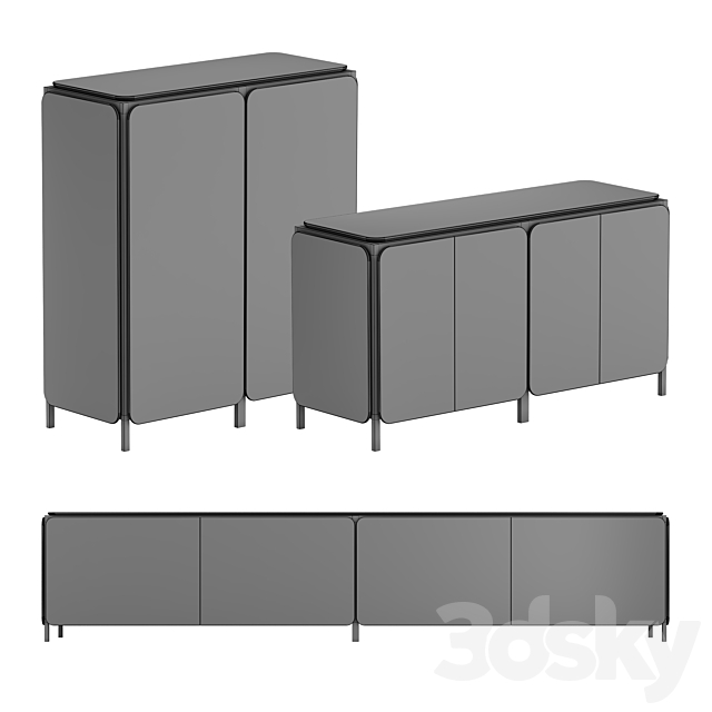 Bonaldo Frame Sideboard 3DSMax File - thumbnail 2