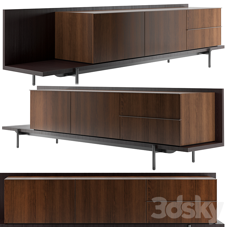 bookcase Minotti Superquadra 2021 collection ? 3 3DS Max - thumbnail 1