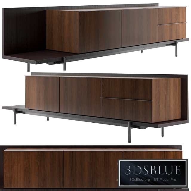 bookcase Minotti Superquadra 2021 collection ? 3 3DS Max - thumbnail 3