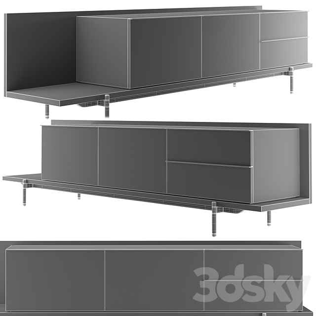 bookcase Minotti Superquadra 2021 collection ? 3 3DSMax File - thumbnail 4