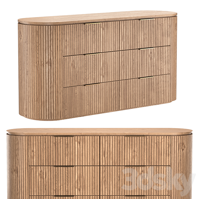 BYRON 6-DRAWER DRESSER 3ds Max - thumbnail 1