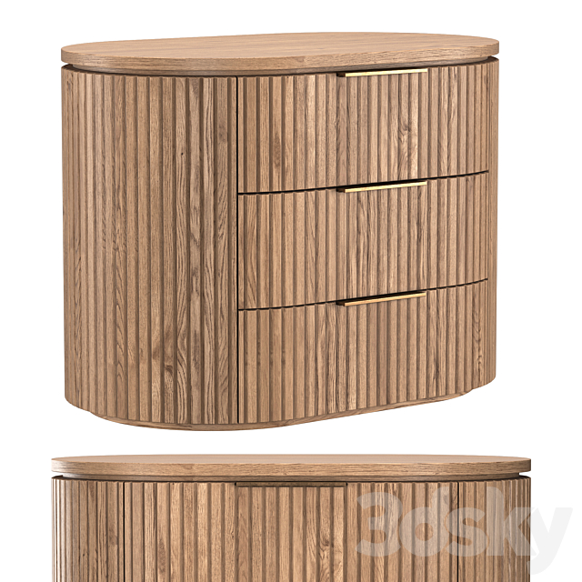 BYRON CLOSED NIGHTSTAND 3ds Max - thumbnail 1