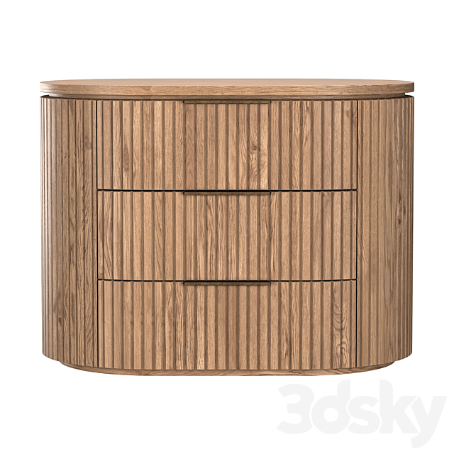 BYRON CLOSED NIGHTSTAND 3ds Max - thumbnail 3