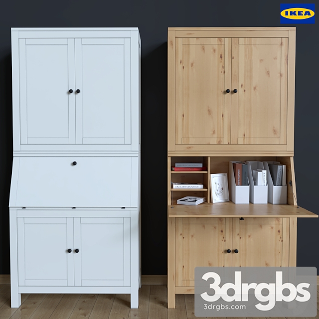 Cabinet Bureau Ikea Hemnes 3dsmax Download - thumbnail 1