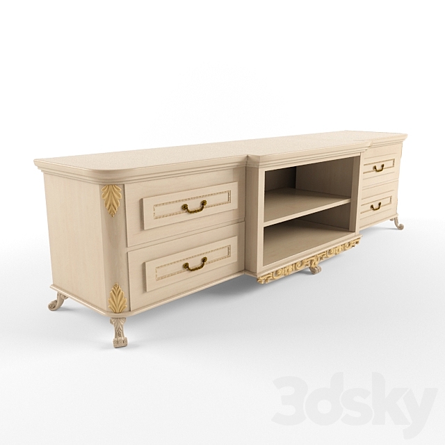 Cabinet carved 3DS Max Model - thumbnail 2