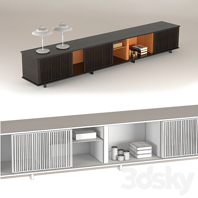 Cabinet for TV Poltrona Frau Lloyd 3DSMax File - thumbnail 2