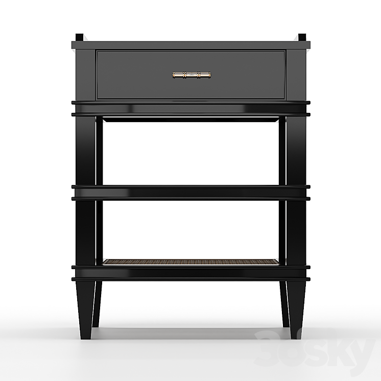 Cabinet Jacqueline Wicker Shelves 3DS Max - thumbnail 2