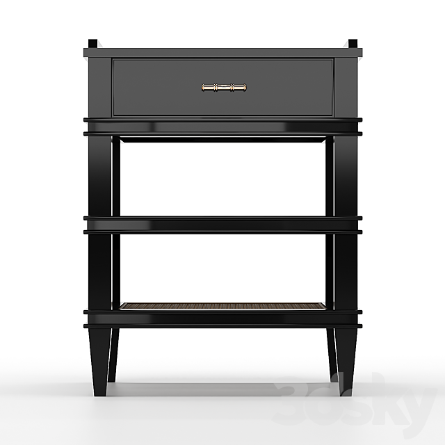 Cabinet Jacqueline Wicker Shelves 3DSMax File - thumbnail 2