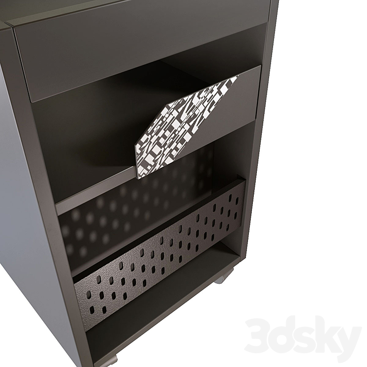 Cabinet on wheels Ikea Uppspel 3DS Max - thumbnail 2