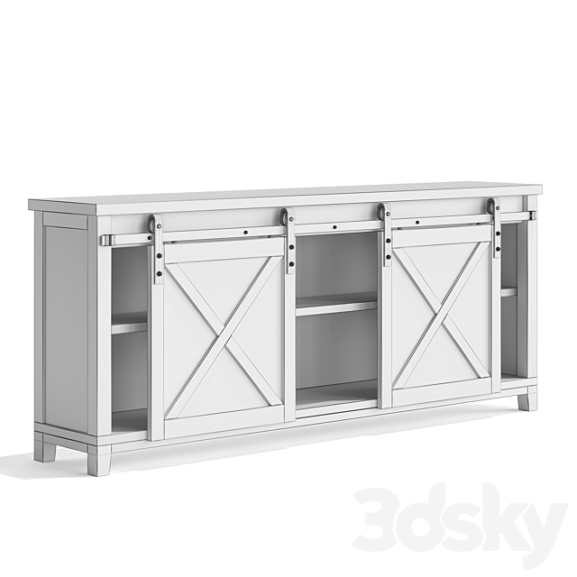 Cabinet-room in the living room Smart Standard Loft Sliding Barn Door with barn doors 3DSMax File - thumbnail 3