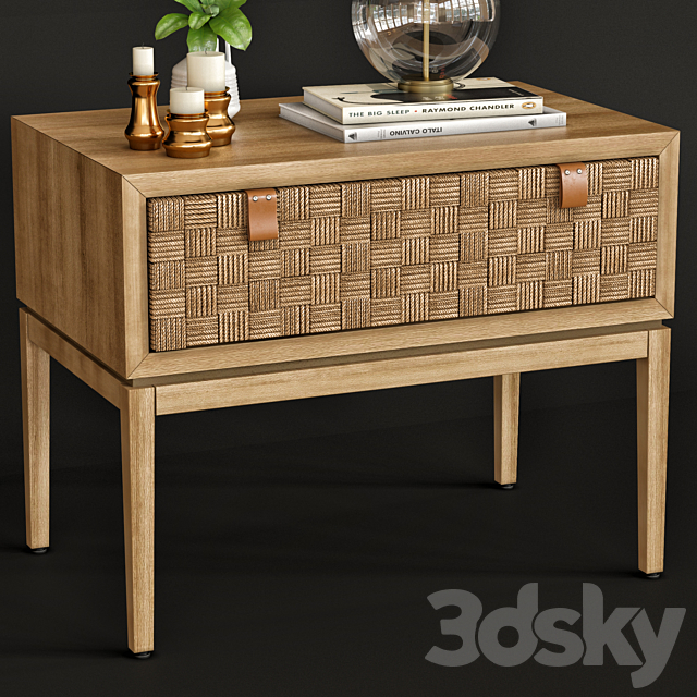 Caledonia Woven Nightstand 3DSMax File - thumbnail 2