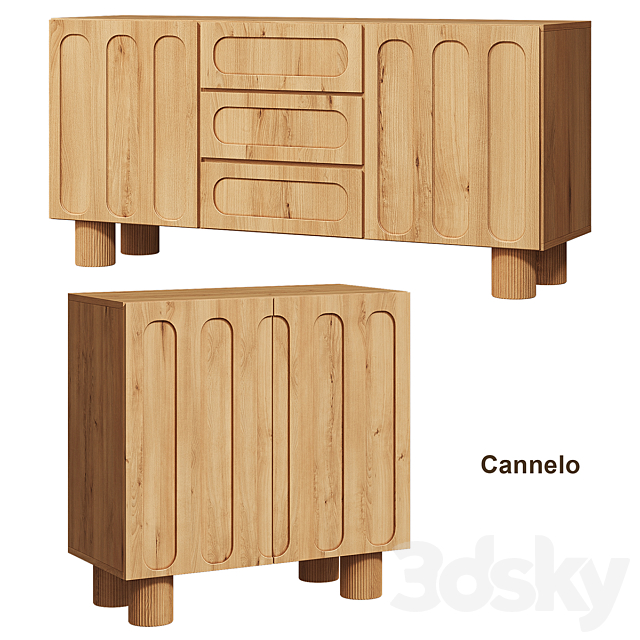 Cannelo Bar cabinet LA REDOUTE 3DS Max Model - thumbnail 2