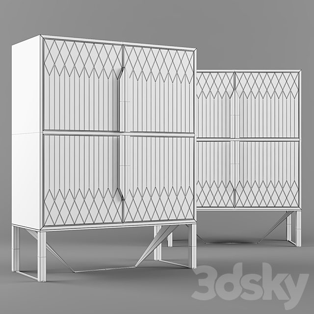 Capital Collection PRISMA Highboard 3DS Max Model - thumbnail 2